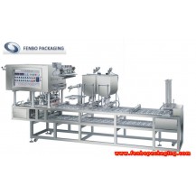 plastic food containers filling and sealing packing machine-FBCFD4  plastic food containers filling and sealing packing machine-FBCFD4