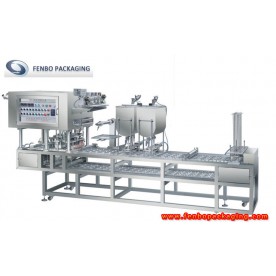 plastic food containers filling and sealing packing machine-FBCFD4 plastic food containers filling and sealing packing machine-FBCFD4