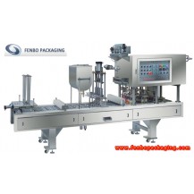 plastic juice water cup filling and sealing packaging machine-FBCFBC