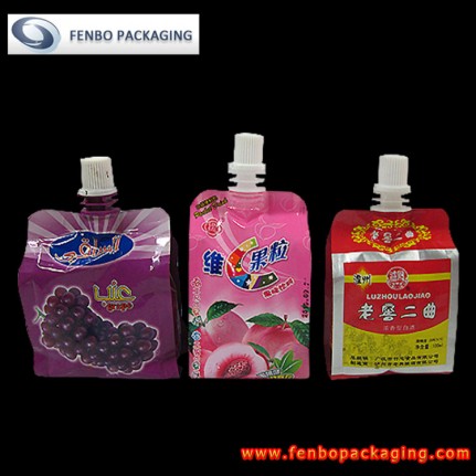 liquid sachet pouch with spout | hot& frozen liquid packaging-FBQEB008 liquid sachet pouch with spout | hot& frozen liquid packaging-FBQEB008