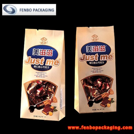 flat bottom kraft paper bags | kraft pouch packaging-FBBBFPD008