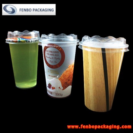 330gram disposable cups with lids,energy drink packaging-FBSLB008