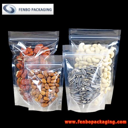 clear stand up zip pouches bags | snack food packages-FBLLZL010