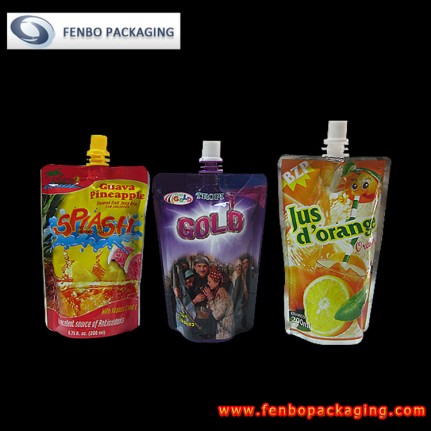 aluminium spout stand up pouch with cap | fruit juice packaging-FBTBZL033