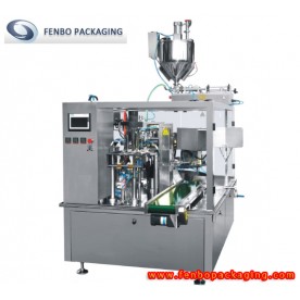 rotary liquid packaging pouch fill and seal packing machines-FBY200