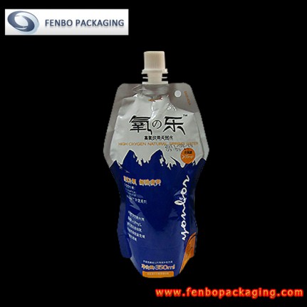 350ml drinking water bag pouch with spout and lid-FBYXZLA055