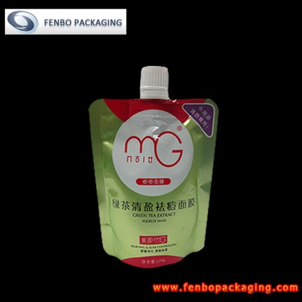 130gram aluminum foil stand up spout pouches bag cosmetics manufacturer-FBTBZLA059A 130gram aluminum foil stand up spout pouches bag cosmetics manufacturer-FBTBZLA059A