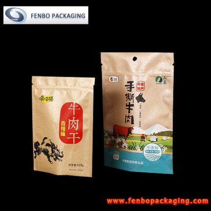 kraft zipper stand up doypack pouch | beef jerky snack packs-FBLLZL013  kraft zipper stand up doypack pouch | beef jerky snack packs-FBLLZL013