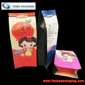 quad seal kraft bags | paper nuts packaging-FBFQD017