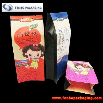 quad seal kraft bags | paper nuts packaging-FBFQD017  quad seal kraft bags | paper nuts packaging-FBFQD017