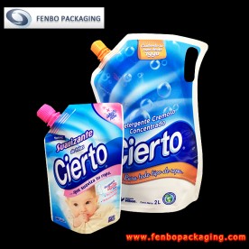 liquid detergent stand pouch bags with spout packaging | detergent packaging-FBXZZL035