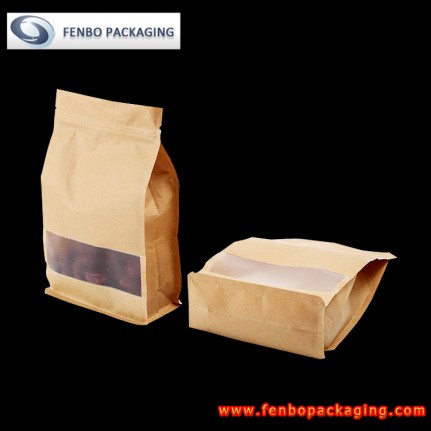 kraft flat bottom gusset bags pouch | packing of dry fruits-FBBBFPD020  kraft flat bottom gusset bags pouch | packing of dry fruits-FBBBFPD020