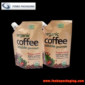 kraft coffee stand up pouches manufacturer | packaging coffee beans-FBXZZL046