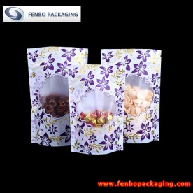 stand up plastic pouches with window | snack food packages-FBRFZL030