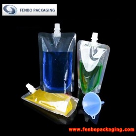 transparent spout stand up pouch | liquid packaging resealable-FBTBZL063