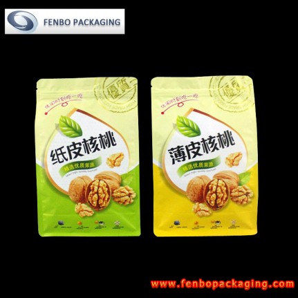 flat bottom 8 side seal bags with zipper | nuts packaging-FBBBFPD029