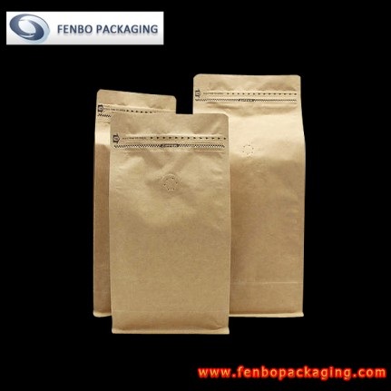 box bottom pouch coffee bags | kraft coffee packaging-FBBBFPD034 box bottom pouch coffee bags | kraft coffee packaging-FBBBFPD034