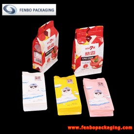 block flat bottom pouches zipper | packaging powder products-FBBBFPD040