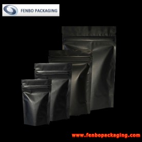 black ziplock stand up pouches | stand up pouch food grade packaging-FBLLZL036