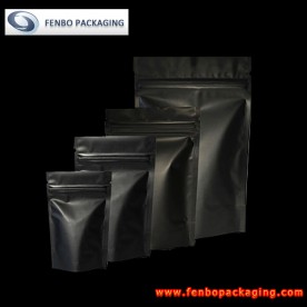 black ziplock stand up pouches | stand up pouch food grade packaging-FBLLZL036  black ziplock stand up pouches | stand up pouch food grade packaging-FBLLZL036