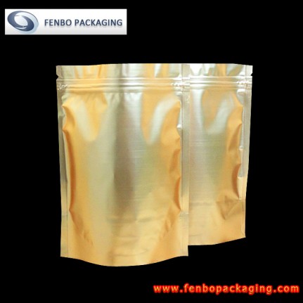 gold stand up ziplock pouches | packaging of coffee-FBLLZL037 gold stand up ziplock pouches | packaging of coffee-FBLLZL037