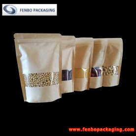 resealable kraft stand up pouch bags wholesale | kraft stand up pouch packaging-FBLLZL060