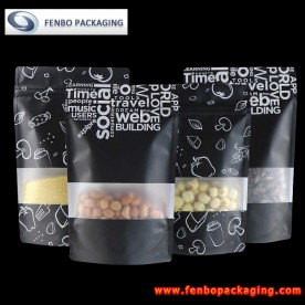 supplier plastik standing pouch hitam meda| kemasan standing pouch zipper-FBLLZL081