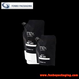 fábrica de bolsas doypack negro con boquilla | envase doypack-FBXZZL059