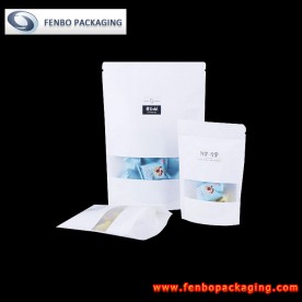 white stand up doy pack pouches with window suppliers | doy pack packaging-FBRFZL053