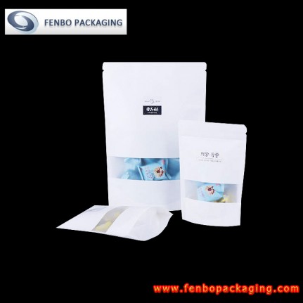 white stand up doy pack pouches with window suppliers | doy pack packaging-FBRFZL053 white stand up doy pack pouches with window suppliers | doy pack packaging-FBRFZL053