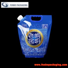 4L big plastic wine stand up spouted pouches bag manufacturers-FBYXXZA102