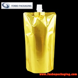 550ml standing pouch gold with spout for liquid supplier-FBTBZLA133