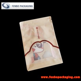 250gram flat bottom clear plastic gusset pouch bags with zip-FBBBFPDA017