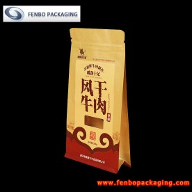 200gram flat bottom kraft paper gusseted ziplock bags-FBBBFPDA018