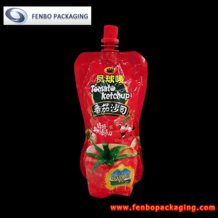 320gram spout stand up pouch tomato ketchup manufacturer in china-FBYXZLA086  320gram spout stand up pouch tomato ketchup manufacturer in china-FBYXZLA086