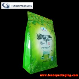 100gram flat bottom side gusset pillow tea pouches with zipper-FBBBFPDA019