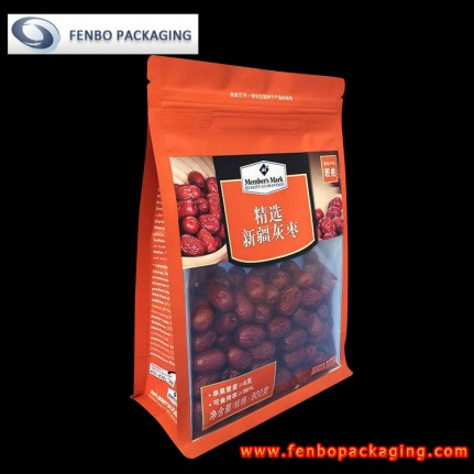 800gram flat bottom clear food gusseted standing zip lock pouches bags-FBBBFPDA020 800gram flat bottom clear food gusseted standing zip lock pouches bags-FBBBFPDA020