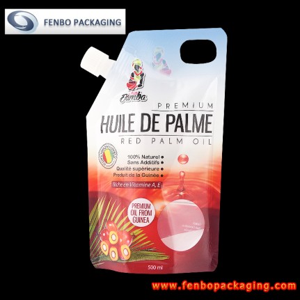 oil spouted stand up window bag pouches 500ml company-FBYXXZA112 oil spouted stand up window bag pouches 500ml company-FBYXXZA112