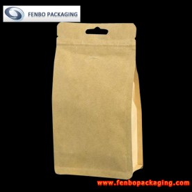 450gram side gusseted flat bottom kraft stand up food bag-FBBBFPDA030
