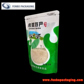 1000gram rice stand up pouches with zip lock and oval window-FBLLZLA040