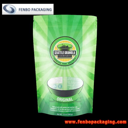 340gram granola packaging stand up pouches plastic bags wholesale-FBLLZLA060 340gram granola packaging stand up pouches plastic bags wholesale-FBLLZLA060