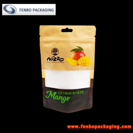 150gram ziplock stand up pouch paper bags with window-FBLLZLA065