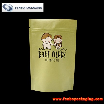 80gram standing paper pouch print with zipper manufacturers-FBLLZLA073
