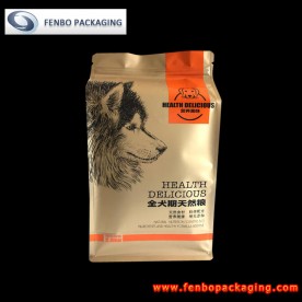 5 lb box flat bottom dog food gusset pouch with zipper-FBBBFPDA034
