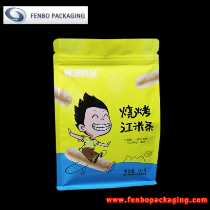 218gram food packaging quad flat bottom gusset pouch bag with zip-FBBBFPDA038 218gram food packaging quad flat bottom gusset pouch bag with zip-FBBBFPDA038