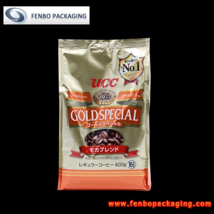 400gram quad seal foil gusset coffee bags suppliers-FBFQDA063 400gram quad seal foil gusset coffee bags suppliers-FBFQDA063