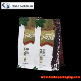 250gram resealable box bottom gusset coffee pouches bags manufacturers-FBBBFPDA058