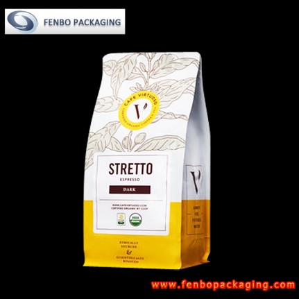 450gram kraft box bottom gusseted pouch coffee bags wholesale-FBBBFPDA061