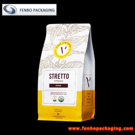450gram kraft box bottom gusseted pouch coffee bags wholesale-FBBBFPDA061 450gram kraft box bottom gusseted pouch coffee bags wholesale-FBBBFPDA061