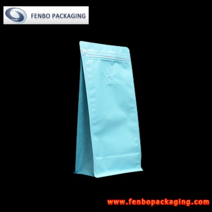 450gram flat bottom gusseted coffee pouches bag with valve manufacturer-FBBBFPDA063